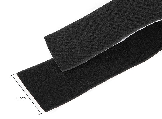 Polyester Velcro Peel-n-stick (Black) (1 Meter)